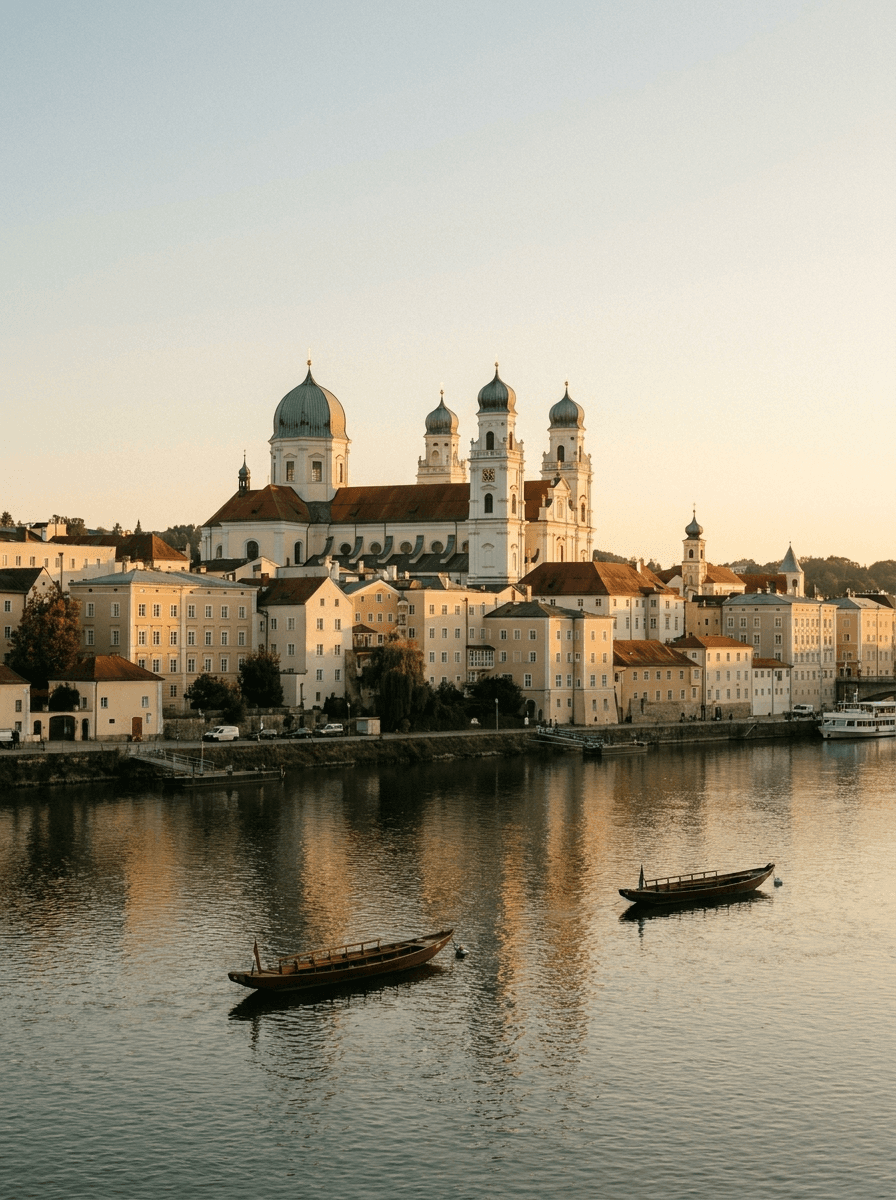 Dreiflüssestadt Passau mit Stephansdom an der Donau